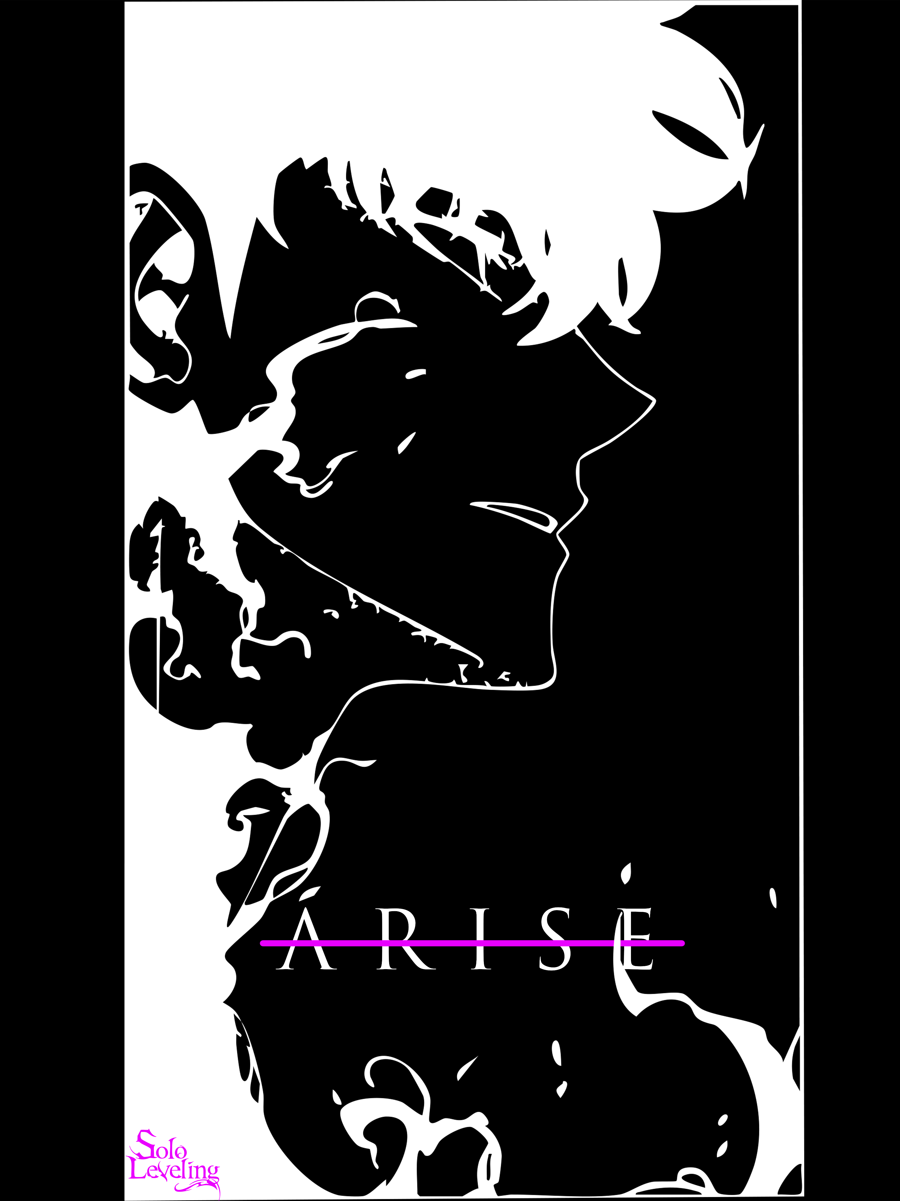 T-Shirt Solo Leveling #1 - Nera 200g