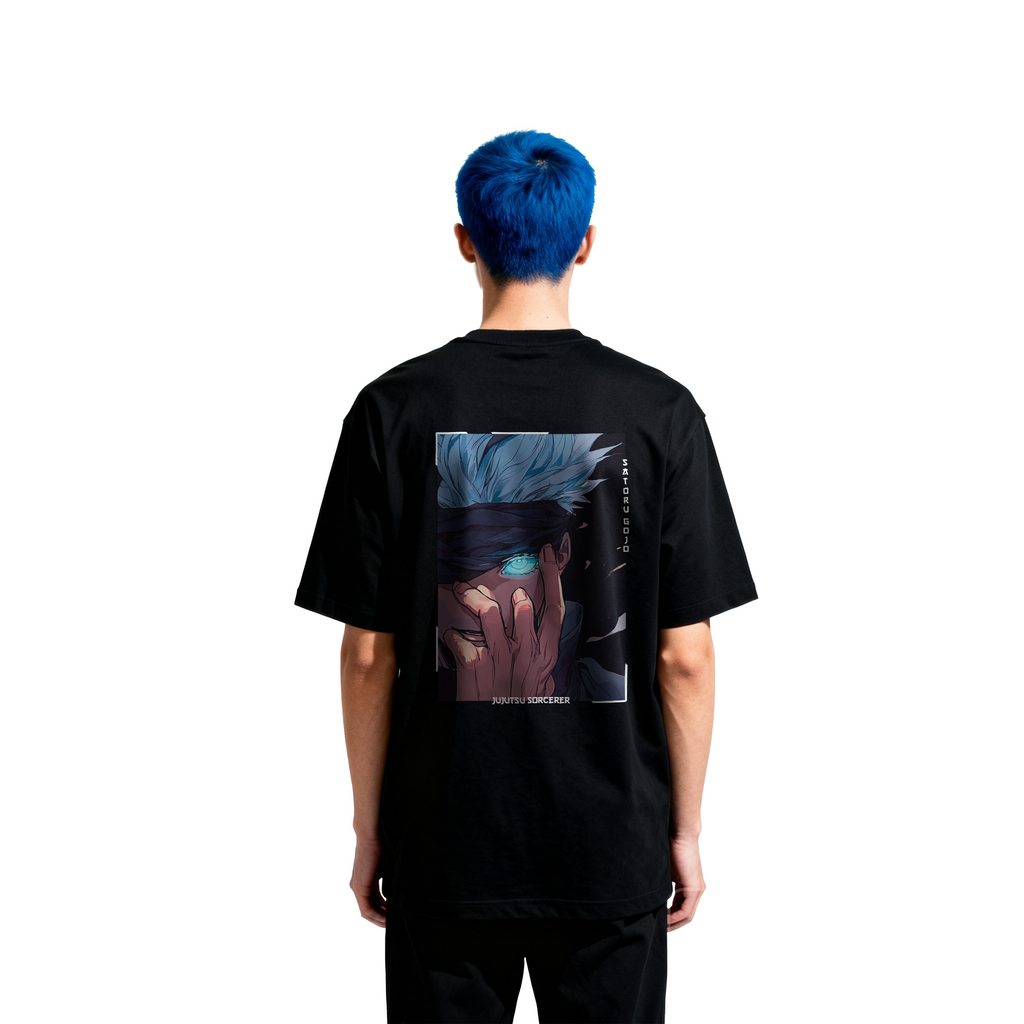 Satoru Gojo Jujutsu Kaisen T-Shirt – Schwarz 200g