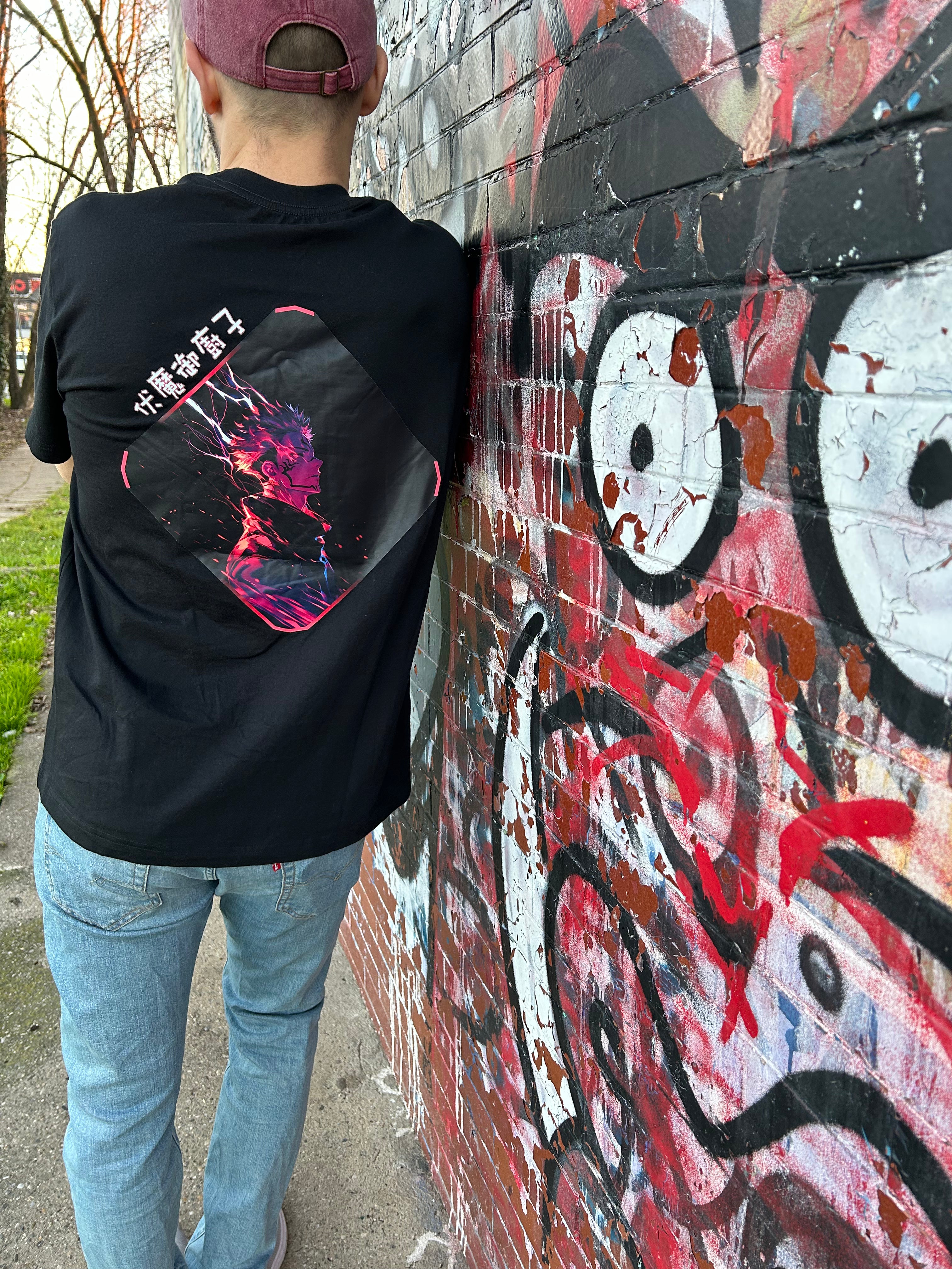 T-Shirt Sukuna #1 - Jujutsu Kaisen - Nera 200g