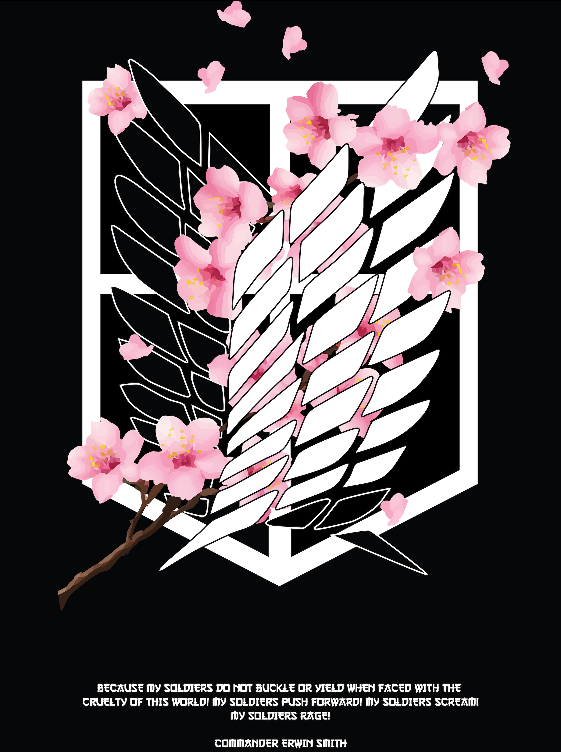 T-Shirt Attack On Titan #1 - Nera 200g