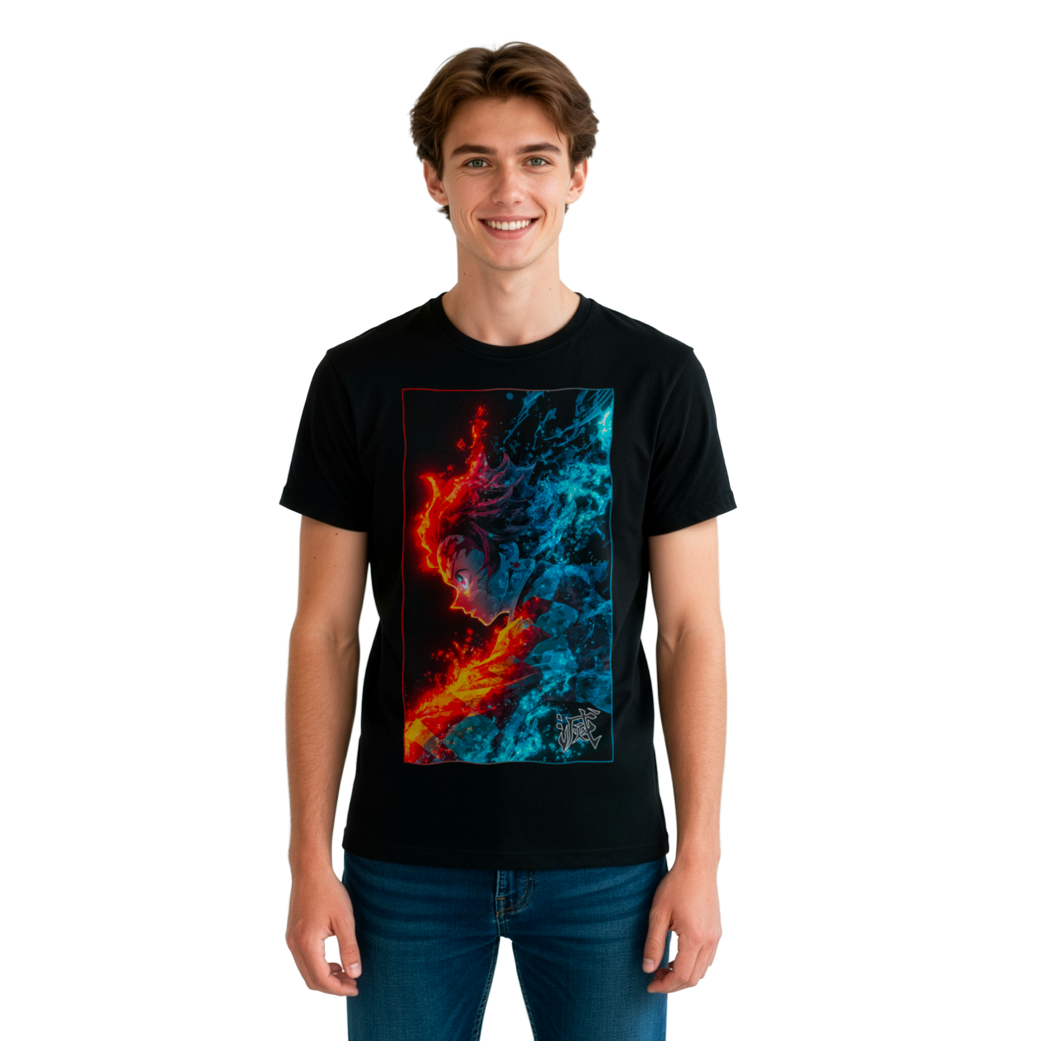 T-Shirt Tanjiro #1 - Demon Slayer - Nera 200g