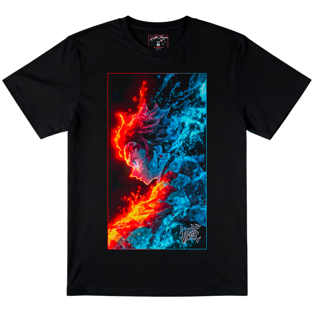 T-Shirt Tanjiro #1 - Demon Slayer - Nera 200g