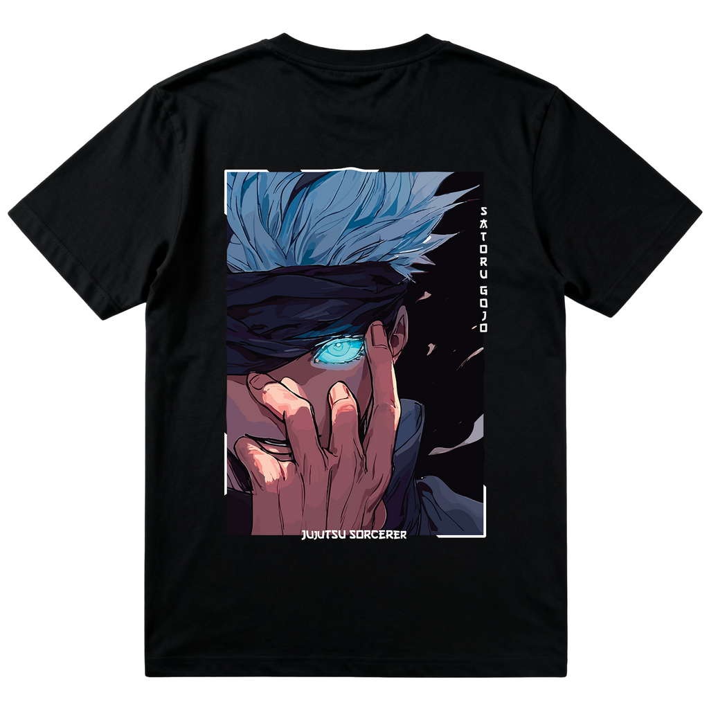 Satoru Gojo Jujutsu Kaisen T-Shirt – Schwarz 200g