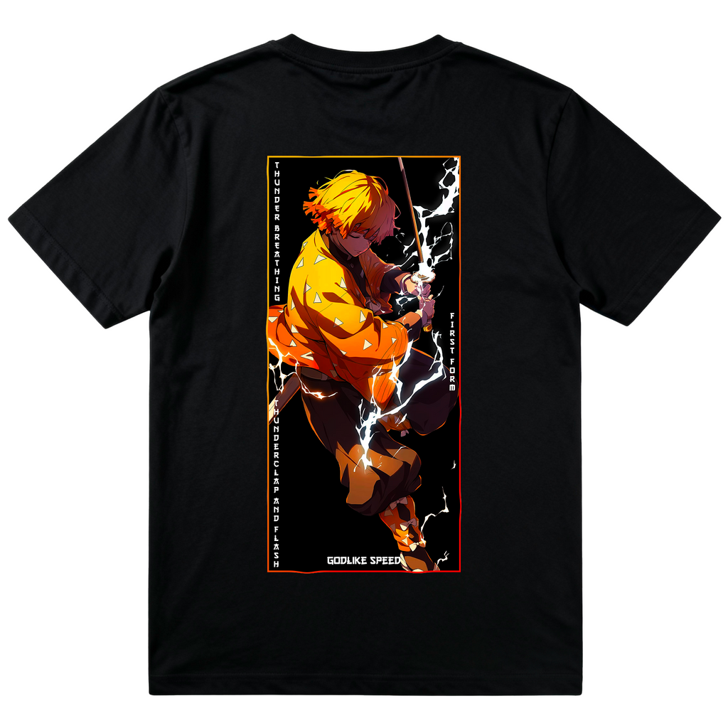 T-Shirt Zenitsu #1 - Demon Slayer - Nera 200g