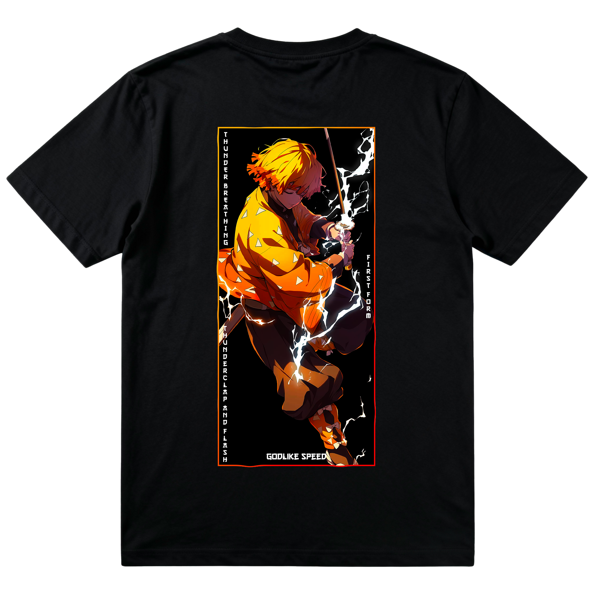 T-Shirt Zenitsu #1 - Demon Slayer - Nera 200g