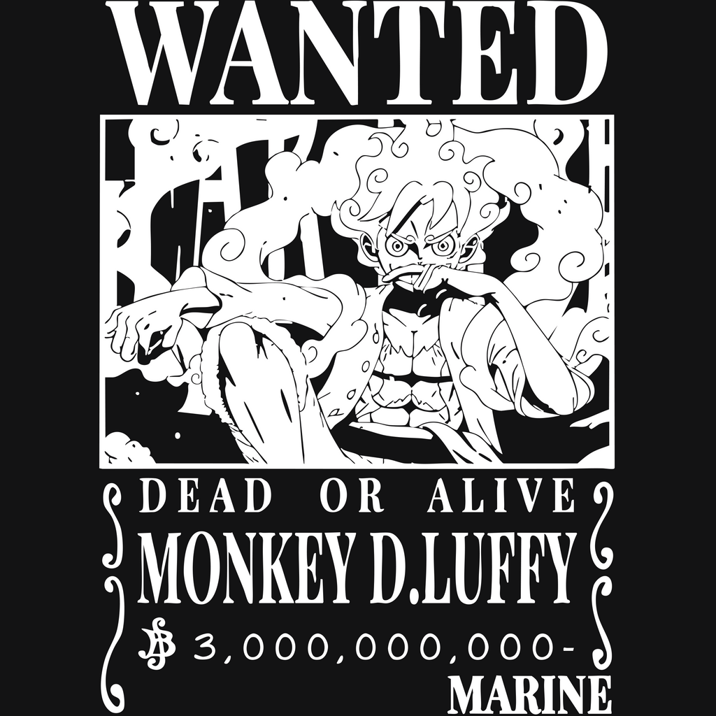 Luffy #1 T-Shirt - One Piece - Schwarz 200 g