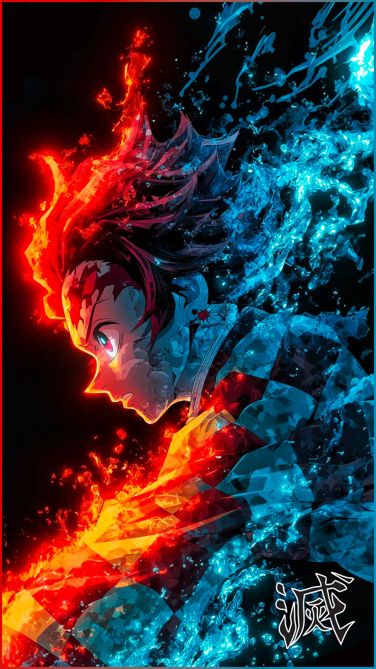 T-Shirt Tanjiro #1 - Demon Slayer - Nera 200g